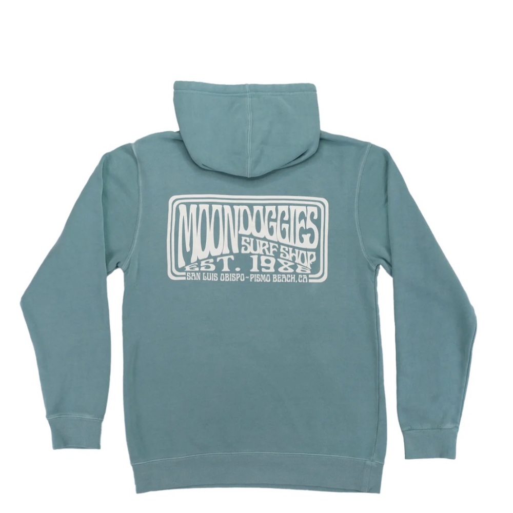 Moondoggies beach club teal / mint kids hoodie XL